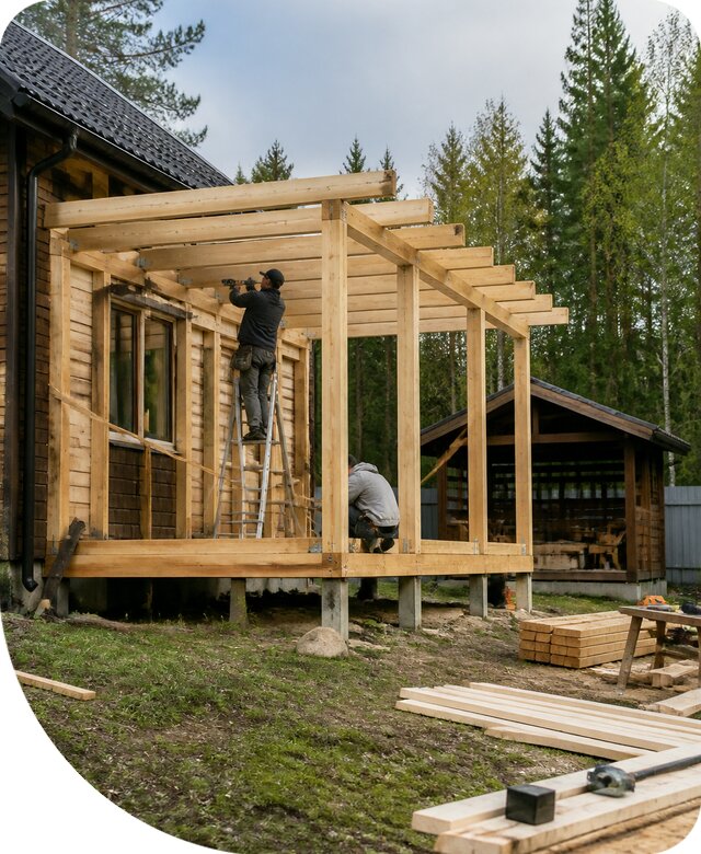 Строительство пристроек и построек на участке в Люберцах