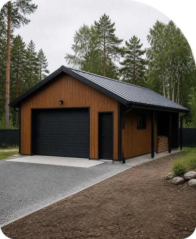 Хозблок с гаражом под ключ в Люберцах от 473445 р. | РадиДОМА-Люб
